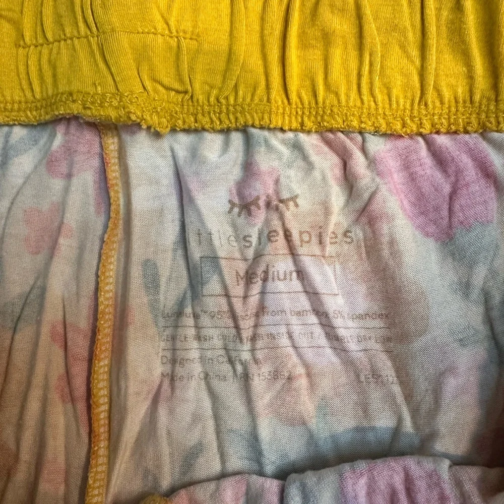 Little Sleepies Yellow and Pink Floral joggers - Picture 2 of 4